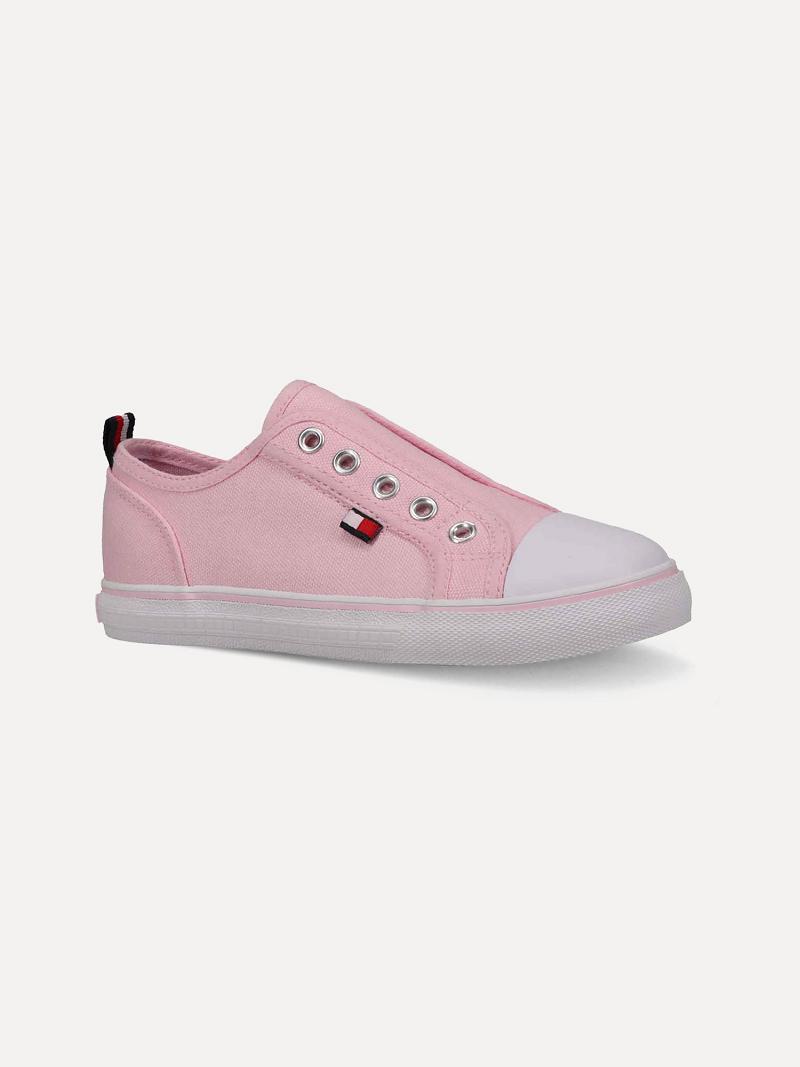 Lány Tommy Hilfiger Kids’ Pink Laceless Tornacipő Rózsaszín | HU 1993NWY